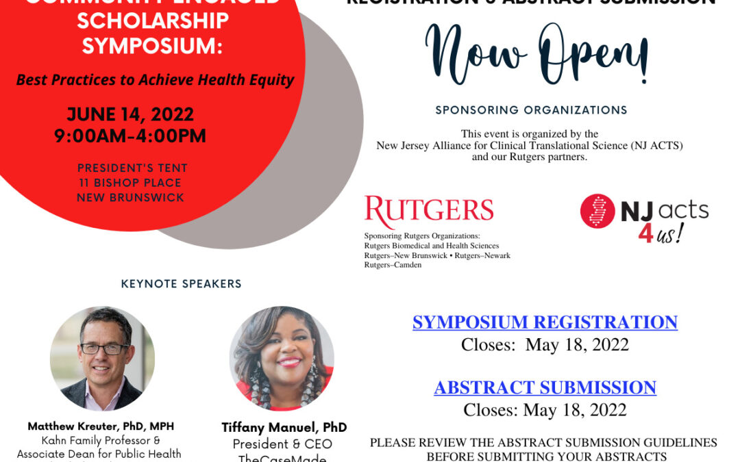 Join NJACTS Community Engaged Scholarship Symposium on June 14th