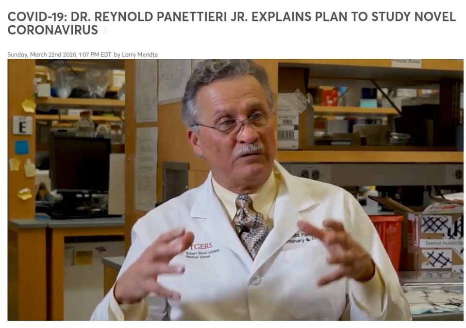 COVID-19: Dr. Panettieri explains his plans to study the novel coronavirus