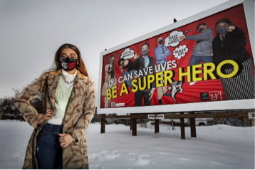 These super hero N.J. students encourage neighbors to mask up city’s billboard campaign